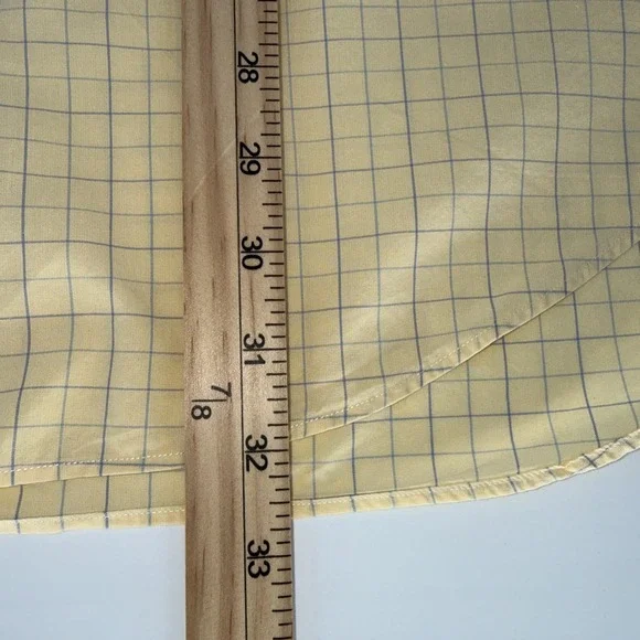 Ralph Lauren Yarmouth Mens 16.5 34/35 Yellow Blue Grid Check Shirt - Picture 8 of 8